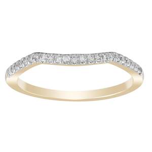 Wedding Rings: Ring with 0.12ct Diamond In 9K Yellow Gold