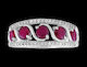 9ct White Gold Ruby & Diamond Dress Ring