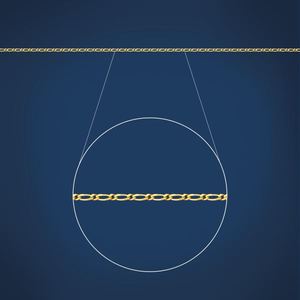 Necklaces And Pendants: 9ct Yellow Gold Diamond Cut 1 in 1 Figaro