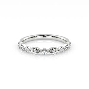 9ct White Gold Lab Grown Diamond Set Band
