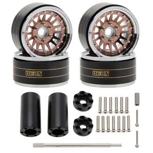 MEUS Racing Brass Aluminum 1.9″ Beadlock Wheels Supports Front Rear Twin Wheels