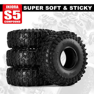 Tyres Wheels Foams: INJORA S5 Cling On 1.9" 4.75" OD Tires (4) (120*42mm)