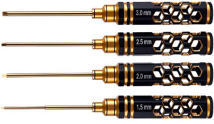 Golden Black Titanium Hexagon Screwdrivers 4PCS Allen 1.5/2.0/2.5/3.0