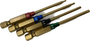 Tools: Hex Tips Set Golden Titanium  H1.5/2.0/2.5/3.0