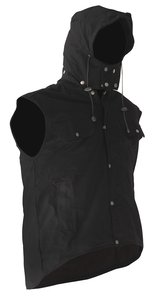 Oilskin Vest With Hood – Sleeveless Waterproof Workwear
