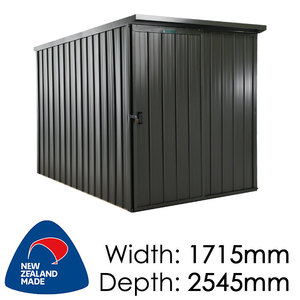 Duratuf Kiwi Shed Lean-to 1.7×2.5 Single Sliding Door