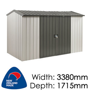 Duratuf Kiwi Sheds: Duratuf Kiwi Shed Gable 3.4×1.7 Double Sliding Doors