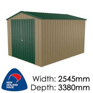 Duratuf Kiwi Sheds: Duratuf Kiwi Shed Gable End 2.5×3.4 Double Hinged Doors