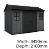 Full Shed Range: Premium Outdoor & Garden Storage: Keter Newton Plus 1175 Outdoor Storage Shed