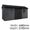 Keter Newton Plus 1575 Outdoor Storage Shed