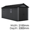Full Shed Range: Premium Outdoor & Garden Storage: Keter Newton Plus 7517 Outdoor Storage Shed