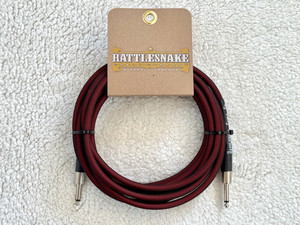 Products: Rattlesnake instrument cable 15ft straight plugs - Oxblood