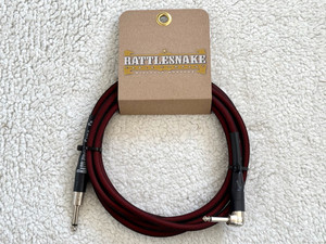 Products: Rattlesnake instrument cable 10ft straight/right angle plugs - Oxblood