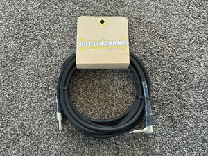 Rattlesnake instrument cable 15ft straight/right angle plugs - Black