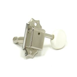 Gotoh SD90 Kluson Style Tuning Key Set - Oval Plastic Button - Nickel