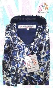John Lennon L/S Shirt - Blue Paisley
