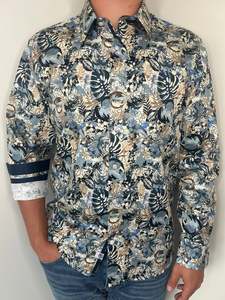 English Laundry: JL L/S Shirt - Monstera Floral Multi