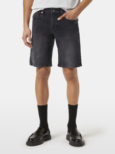 Mens Shorts: Ralston Slim Fit Denim Short - Black Night
