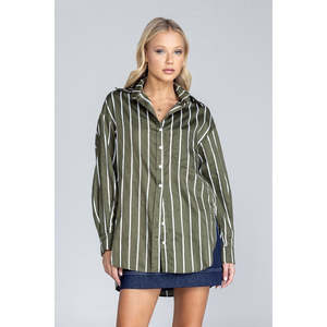 Blak: Two Makes One Shirt - Forest w/White Stripe