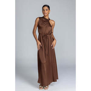 Leonie Dress - Brandy Brown