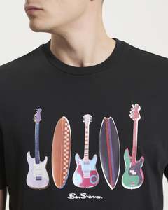 Surf N Guitars Tee - Black