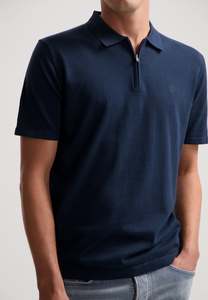 Dorian Zip Polo - Dark Navy