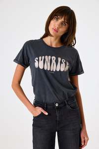 'SUNRISE' Graphic Tee - Anthracite