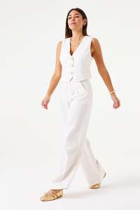 Garcia: Front Pleat Pants - Beige Stone