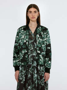 Scotch Soda: Reversible Quilted Bomber - Amsterdam Green