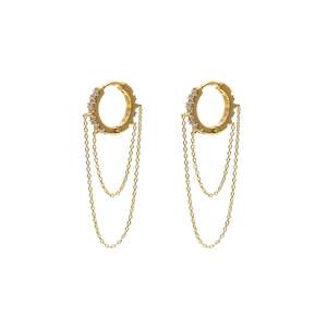 Jewellery: Galaxie Hoops - CZ/Gold