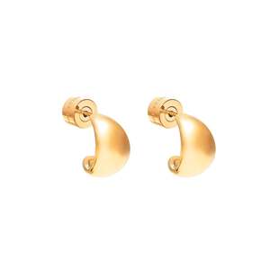 Jewellery: Dynamic Small Hoop Earrings - Gold