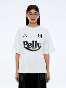 Racing Pelly Swoop Tee - Vintage White