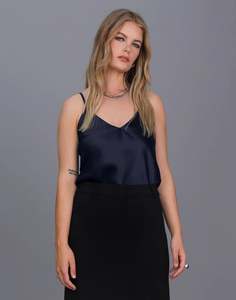 Liquid Satin Cami - Ink