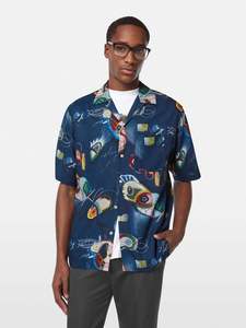 Allover Print S/S Shirt - Abstract Island Night