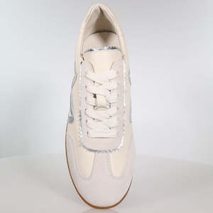 Womens Footwear: Magnum Sneaker - Ivory Silver