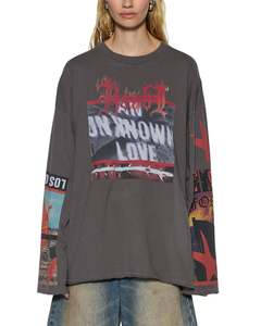 Altar L/S Boyfriend Tee - Charcoal