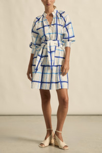 Zoe Kratzmann: Elated Dress - Azure Check