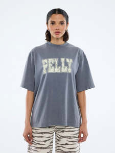 Ena Pelly: Pelly World Tour Tee - Washed Grey