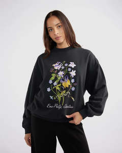 Ena Pelly: Botanic Sweatshirt - Vintage Black