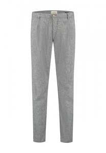 Logan Micro Check Pant - Dark Navy
