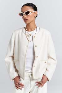 Boucle Jacket - Cream