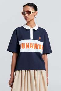 Runaway Rugby Jersey - Navy/Cream