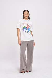 Maku The Label: Yeehaw!! Oversize Tee - Lucent White