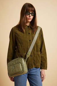 Monogram Quilted Large Camera Bag - Sage