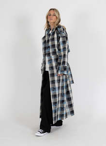 Trenched Coat - Painted Plaid