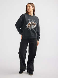 Womens: Lilly Oversized Sweat Tigers Eye - Vintage Black