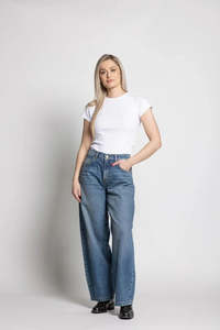 Larrie High Rise Baggy Jean - Talea Wash
