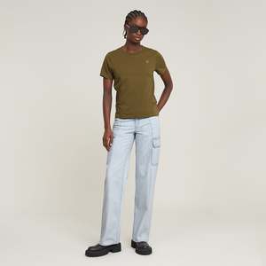 Womens: Judee Cargo Denim Jean - Sun Faded Piscina Blue