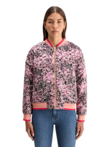 Womens: Reversible Bomber Jacket - Shibori Floral Pink