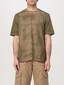 Mens Clothing: Logo Tee w/Devore Pique - Khaki
